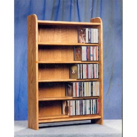 WOOD SHED Wood Shed 502 Solid Oak 5 Shelf CD Cabinet 502